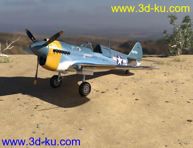 War Hawk Military Aircraft Texture Pack模型的图片11