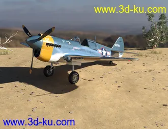 3D打印模型War Hawk Military Aircraft Texture Pack的图片