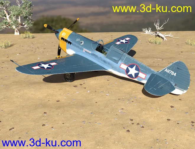 War Hawk Military Aircraft Texture Pack模型的图片12