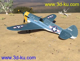 3D打印模型War Hawk Military Aircraft Texture Pack的图片