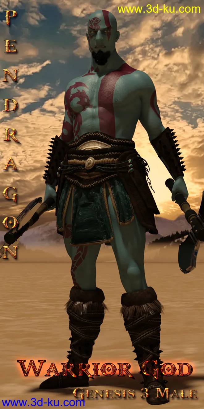 Warrior God For Genesis 3 Male模型的图片1