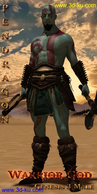 3D打印模型Warrior God For Genesis 3 Male的图片
