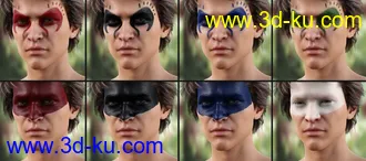 3D打印模型Warrior Make-Up for Genesis 8 Male的图片