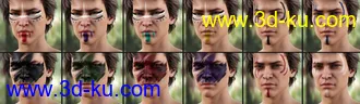 3D打印模型Warrior Make-Up for Genesis 8 Male的图片