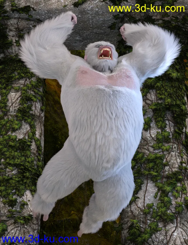 White King Poses for Gorilla for Genesis 8 Male模型的图片1