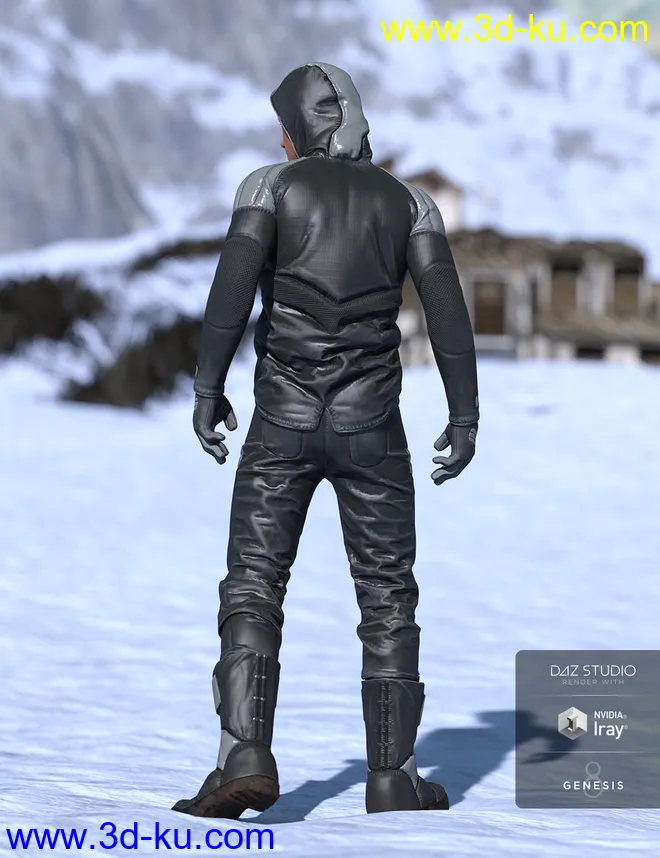 Winter Clothing for Genesis 8 Male(s)模型的图片3