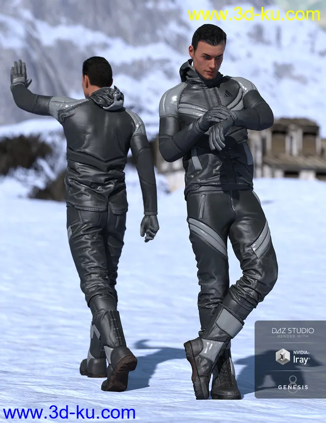 Winter Clothing for Genesis 8 Male(s)模型的图片4