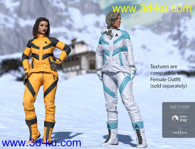 Winter Clothing for Genesis 8 Male(s)模型的图片8