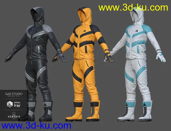 Winter Clothing for Genesis 8 Male(s)模型的图片9