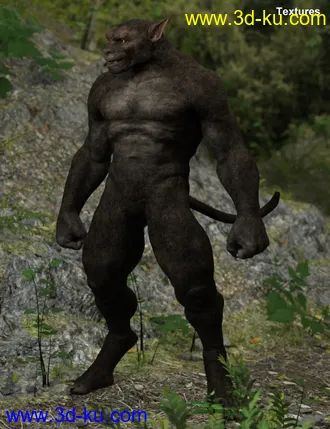 3D打印模型WolfBeast with dForce Hair for Genesis 8 Male的图片