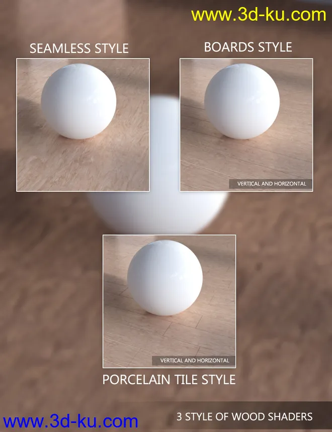 Wood and Marble - Iray Shaders模型的图片2