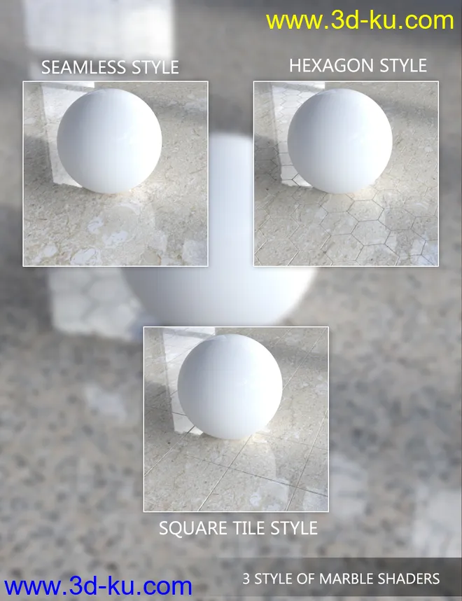 Wood and Marble - Iray Shaders模型的图片3