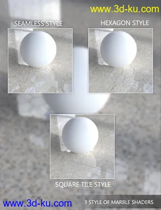 3D打印模型Wood and Marble - Iray Shaders的图片