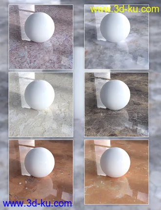 3D打印模型Wood and Marble - Iray Shaders的图片