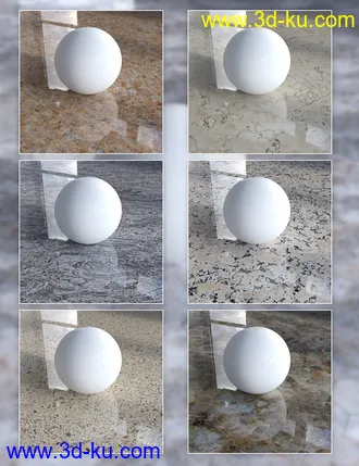3D打印模型Wood and Marble - Iray Shaders的图片