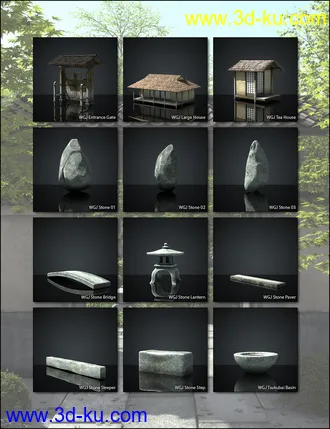 3D打印模型World Gardens Japan for Daz Studio的图片
