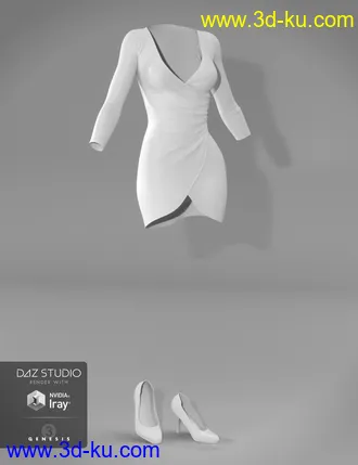 3D打印模型Wrap Dress for Genesis 3 Female(s)的图片