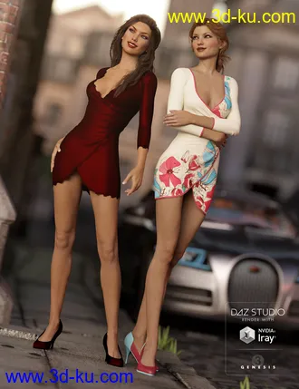 3D打印模型Wrap Dress for Genesis 3 Female(s)的图片