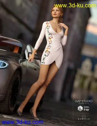 3D打印模型Wrap Dress for Genesis 3 Female(s)的图片