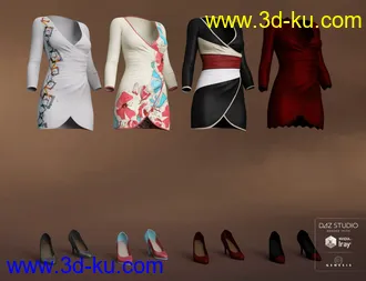 3D打印模型Wrap Dress for Genesis 3 Female(s)的图片