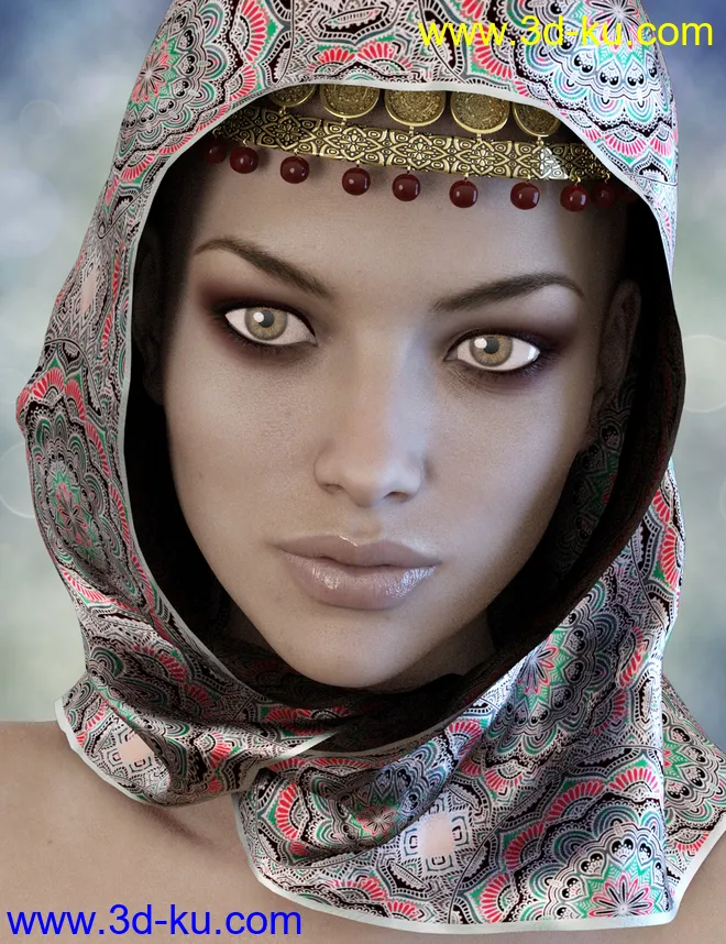 X-Fashion Bohemian Head Scarf模型的图片1