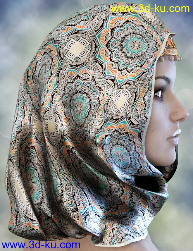 X-Fashion Bohemian Head Scarf模型的图片4