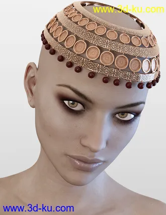 3D打印模型X-Fashion Bohemian Head Scarf的图片
