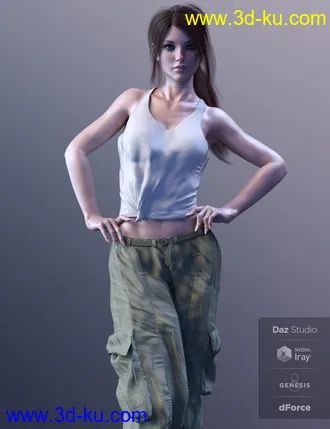 3D打印模型X-Fashion Boho Chic Outfit 03 for Genesis 8 Female(s)的图片
