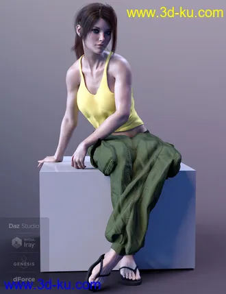 3D打印模型X-Fashion Boho Chic Outfit 03 for Genesis 8 Female(s)的图片