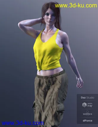 3D打印模型X-Fashion Boho Chic Outfit 03 for Genesis 8 Female(s)的图片