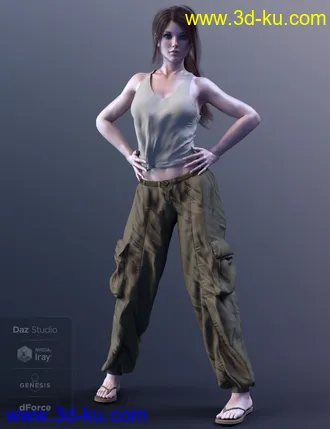 3D打印模型X-Fashion Boho Chic Outfit 03 for Genesis 8 Female(s)的图片