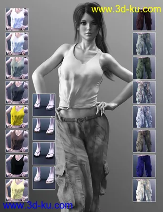 3D打印模型X-Fashion Boho Chic Outfit 03 for Genesis 8 Female(s)的图片