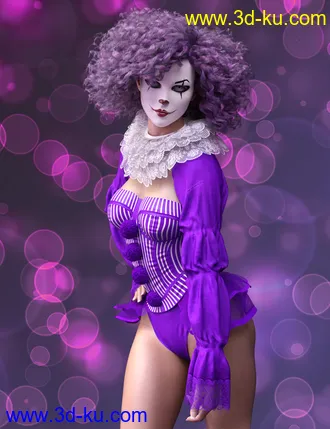 3D打印模型X-Fashion Clown Costume for Genesis 8 Female(s)的图片