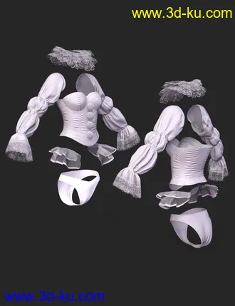 3D打印模型X-Fashion Clown Costume for Genesis 8 Female(s)的图片