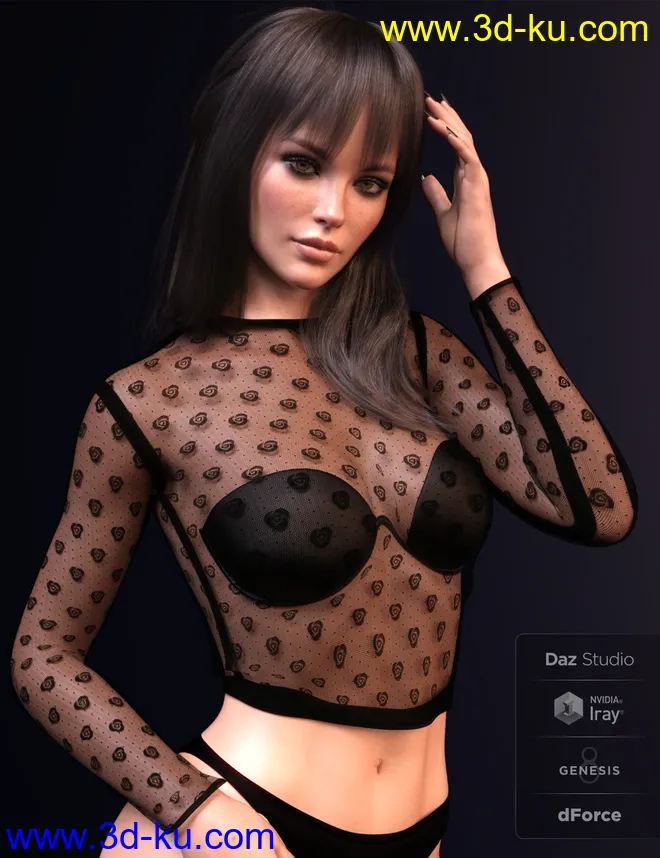 X-Fashion Cosabella Lingerie for Genesis 8 Female(s)模型的图片1