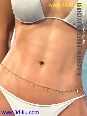 3D打印模型X-Fashion Leaves Belly Chain for Genesis 8 Females的图片
