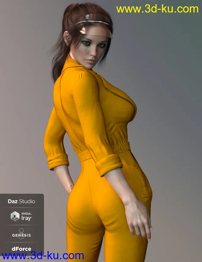 X-Fashion Uniform 02 for Genesis 8 Female(s)模型的图片3
