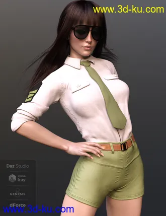 3D打印模型X-Fashion Uniform for Genesis 8 Female(s)的图片