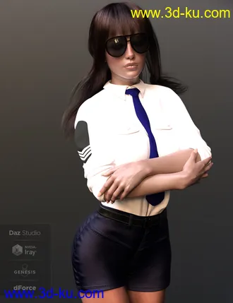 3D打印模型X-Fashion Uniform for Genesis 8 Female(s)的图片