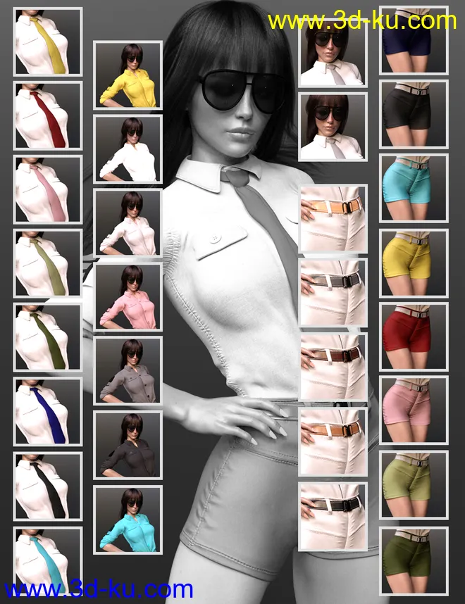 X-Fashion Uniform for Genesis 8 Female(s)模型的图片5