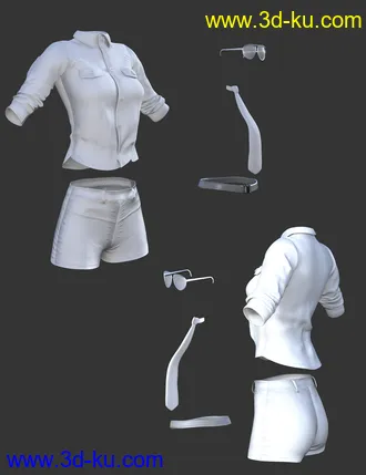 3D打印模型X-Fashion Uniform for Genesis 8 Female(s)的图片
