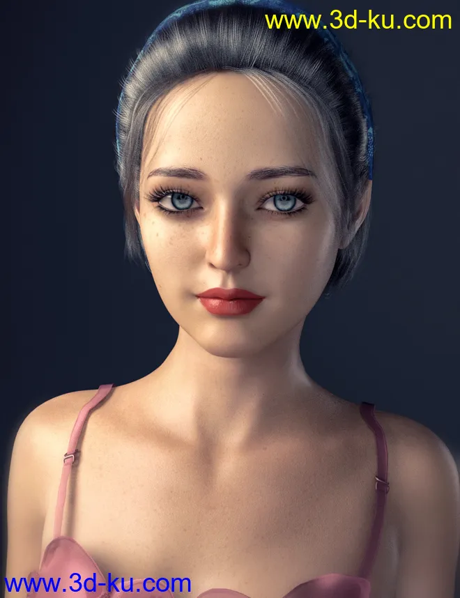 XiaoFang Character and Hair For Genesis 8 Female(s)模型的图片1