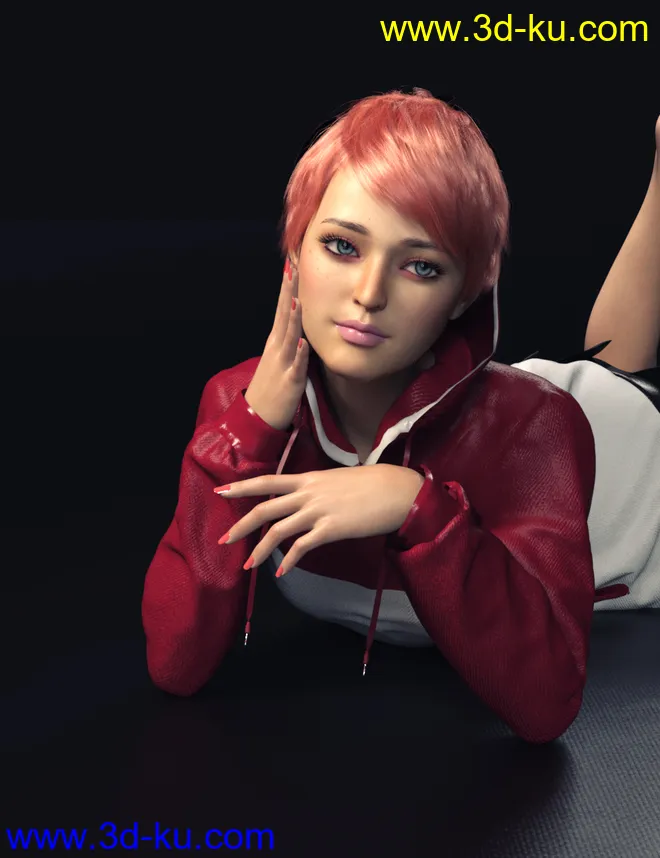 XiaoFang Character and Hair For Genesis 8 Female(s)模型的图片2