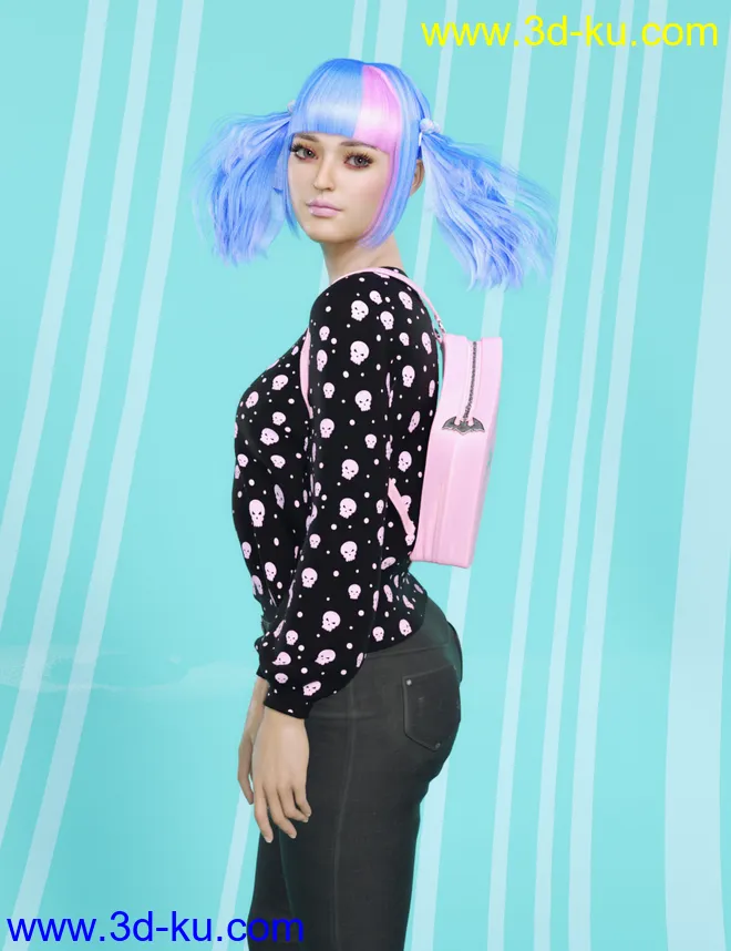 XiaoFang Character and Hair For Genesis 8 Female(s)模型的图片4