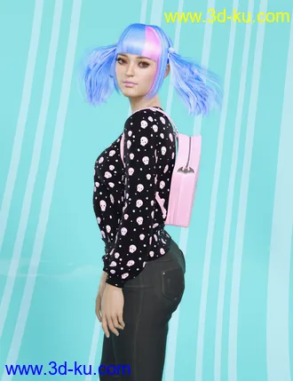 3D打印模型XiaoFang Character and Hair For Genesis 8 Female(s)的图片