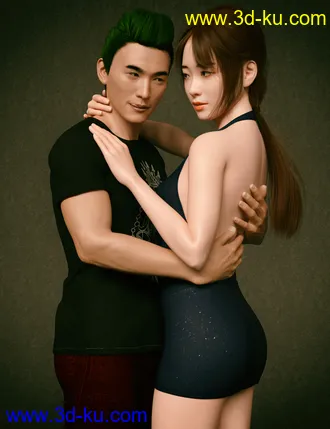 3D打印模型Xu Character And Hair for Genesis 8 Female的图片