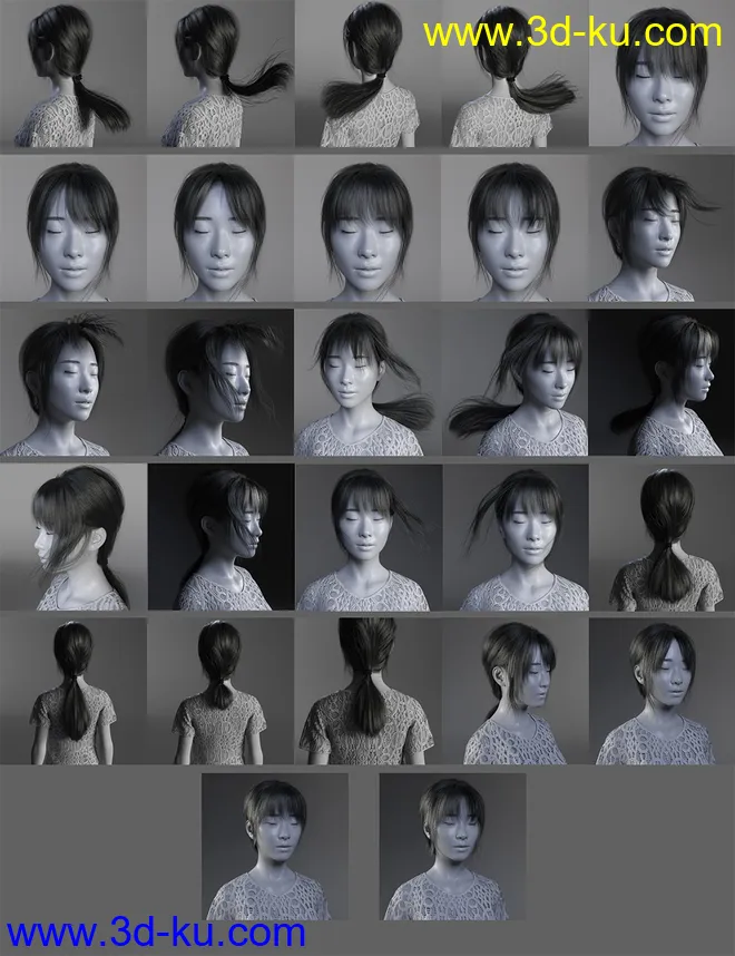 Xu Character And Hair for Genesis 8 Female模型的图片13