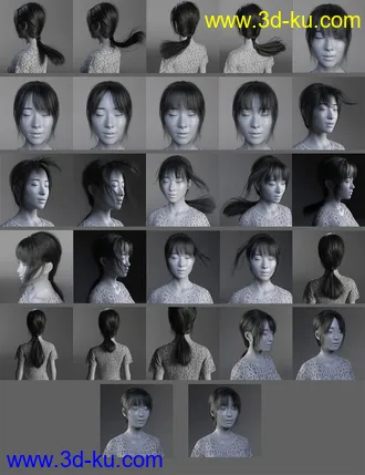 3D打印模型Xu Character And Hair for Genesis 8 Female的图片