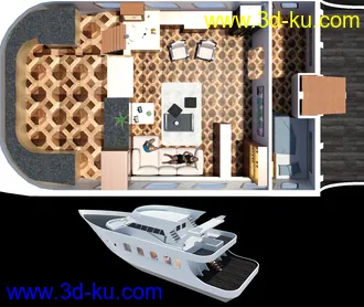 3D打印模型Yacht Salon的图片