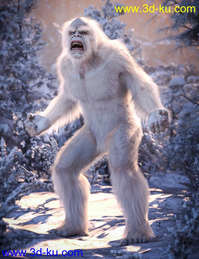 Yeti HD for Genesis 8 Male模型的图片1